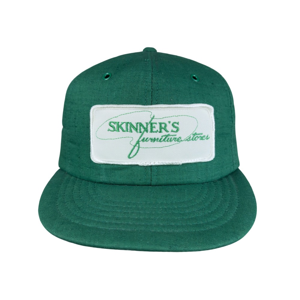 Vtg Skinners Foam Trucker Hat 70s 80s Americana Workwear Flat Brim Snapback Cap‎